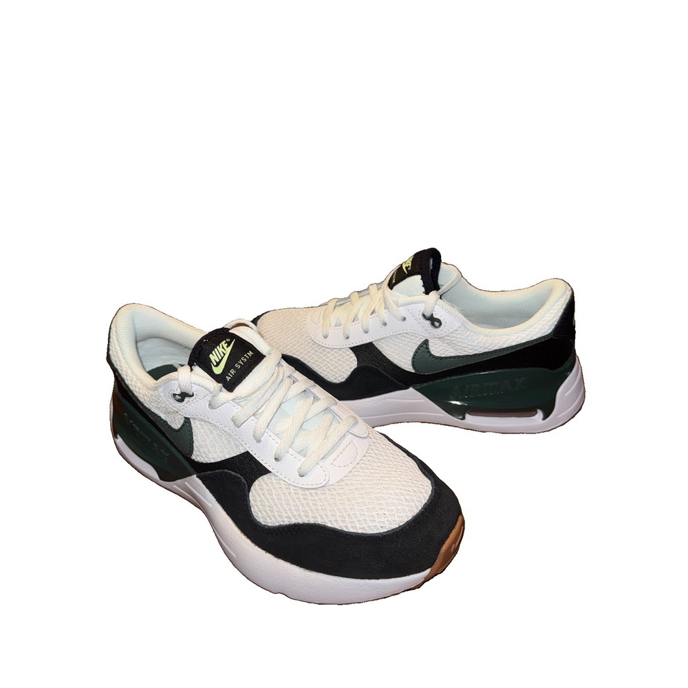 Nike Air Max SYSTM Boys 5Y White Black Green Gum Sneakers DQ0284-102 NEW